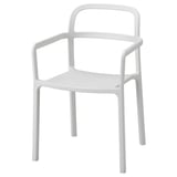 YPPERLIG Chair with armrests, light grey