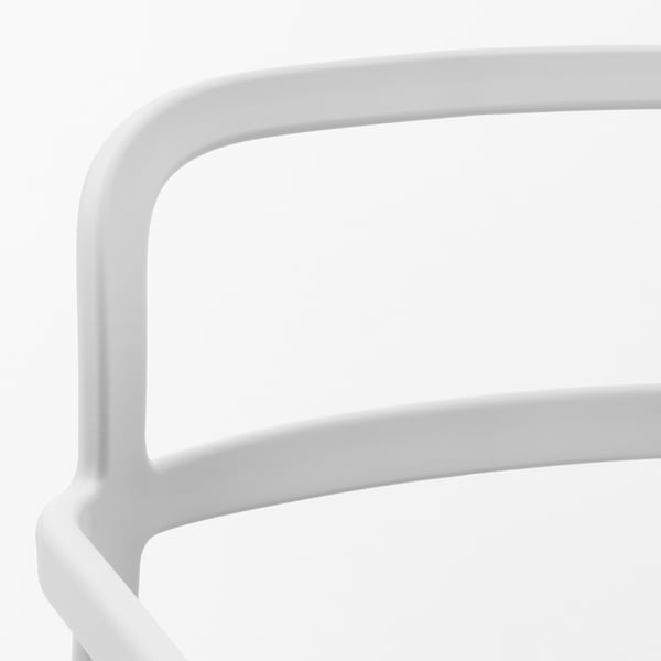 YPPERLIG Chair with armrests, light grey