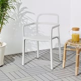 YPPERLIG Chair with armrests, light grey