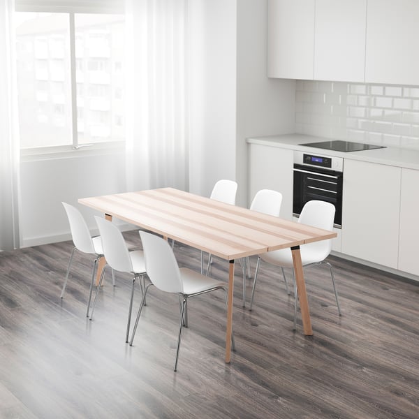 YPPERLIG Table, ash, 200x90 cm
