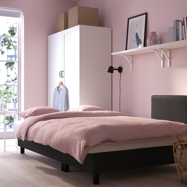 ÄLVDALEN Sofa katil 3 tempat duduk + chaise, Knisa kelabu gelap