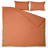 ÄNGSLILJA Sarung duvet dan 2 sarung bantal, merah coklat, 200x200/50x80 cm