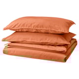 ÄNGSLILJA Sarung duvet dan 2 sarung bantal, merah coklat, 200x200/50x80 cm