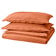 ÄNGSLILJA Sarung duvet dan 2 sarung bantal, merah coklat, 200x200/50x80 cm