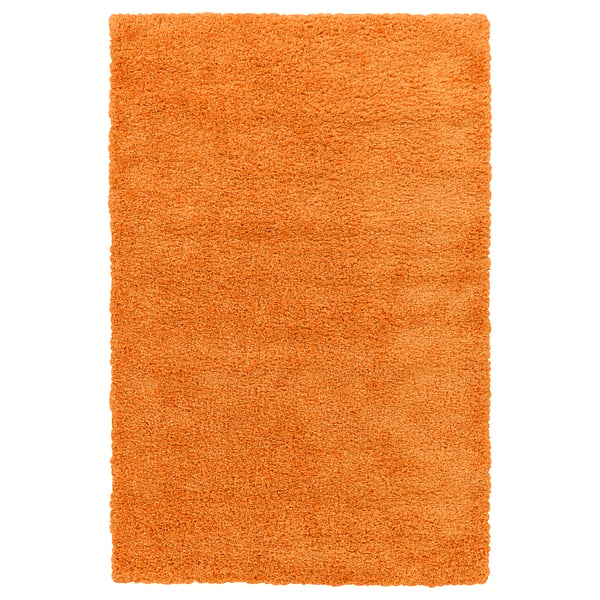 ÄRENDE Ambal, bulu tebal, jingga, 160x230 cm