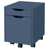 ALEX Unit laci beroda, hitam biru/hitam, 36x50 cm