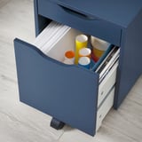 ALEX Unit laci beroda, hitam biru/hitam, 36x50 cm