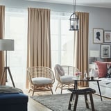 ANNAKAJSA Langsir penggelap bilik, 1 pasang, kuning air/dengan pita tendas, 145x250 cm