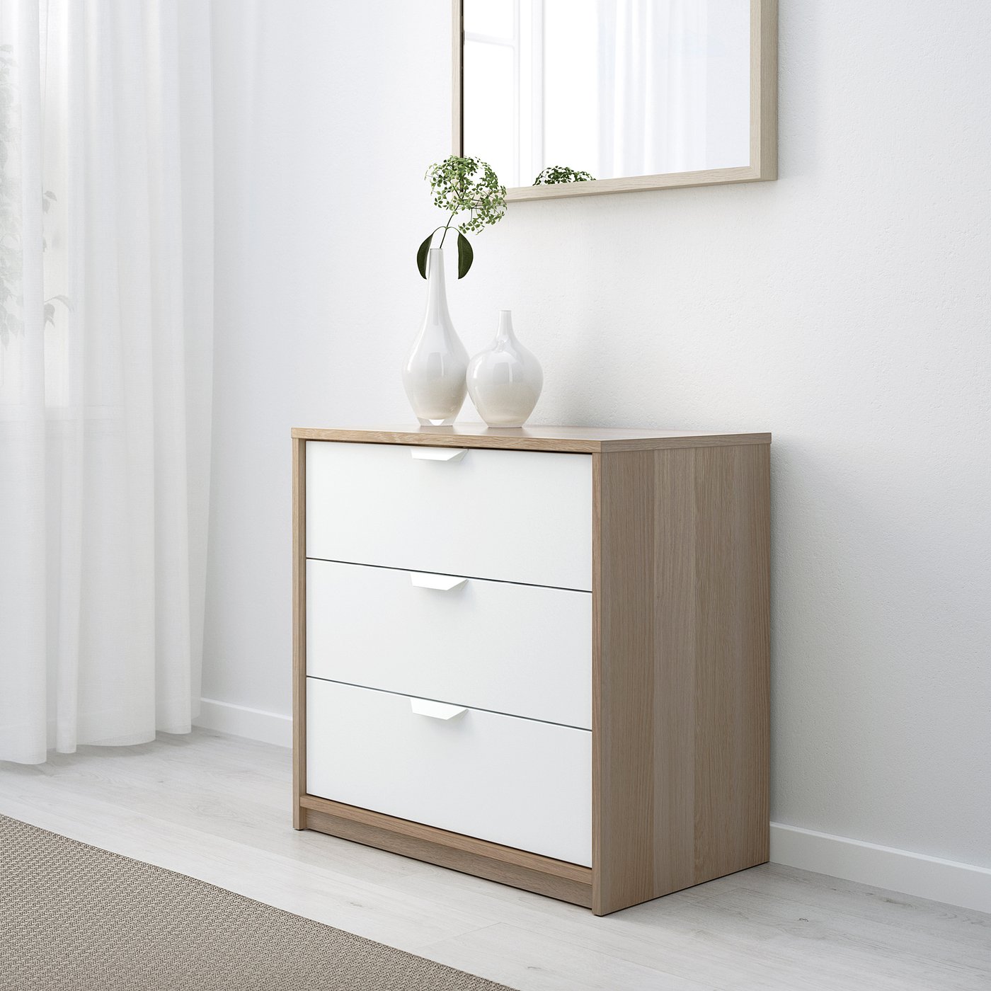 Ivar 2 Bahagian Rak Kabinet Almari Kayu Pain Ikea