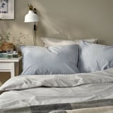 BERGPALM Sarung bantal, biru/berjalur, 50x80 cm