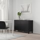 BESTÅ Rangka, hitam coklat, 120x40x64 cm