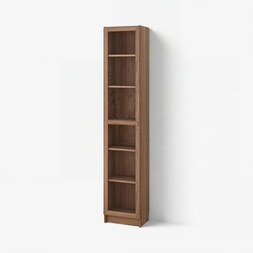 BILLY / OXBERG Rak buku berpintu kaca, coklat kesan kayu walnut/kaca jernih, 40x30x202 cm