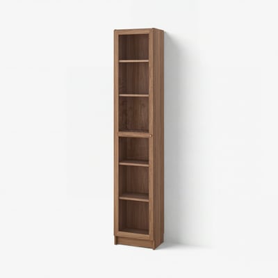BILLY / OXBERG Rak buku berpintu kaca, coklat kesan kayu walnut/kaca jernih, 40x30x202 cm