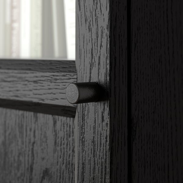 BILLY / OXBERG Rak buku dengan panel/pintu kaca