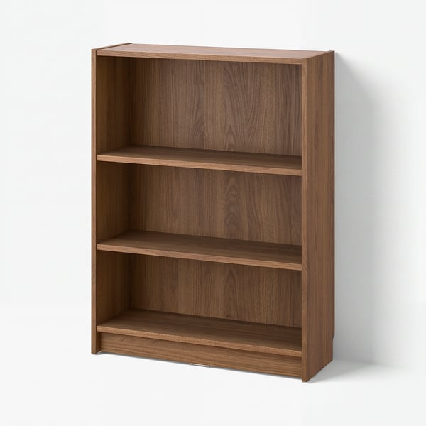 BILLY Rak buku, coklat kesan kayu walnut, 80x28x106 cm