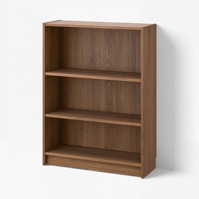 BILLY Rak buku, coklat kesan kayu walnut, 80x28x106 cm