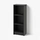 BILLY Rak buku, hitam kesan kayu oak, 40x28x106 cm