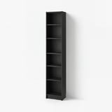 BILLY Rak buku, hitam kesan kayu oak, 40x28x202 cm