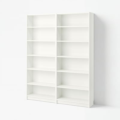 BILLY Rak buku, putih, 160x28x202 cm