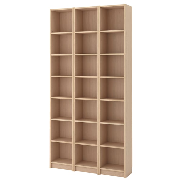 Billy Rak Buku Venir Kayu Oak Berwarna Putih Ikea