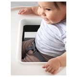 BLÅMES Kerusi tinggi dengan dulang, hitam