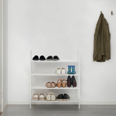 BOJTEN Rak kasut, putih, 80x34x93 cm