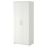 BRIMNES Almari pakaian 2 pintu, putih, 78x190 cm