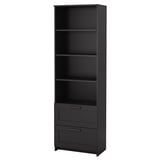 BRIMNES Rak buku, hitam, 60x190 cm