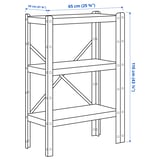 BROR Unit para-para, hitam, 234x55x110 cm