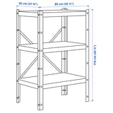 BROR Unit para-para, hitam, 234x55x110 cm