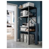 BROR Unit para-para, hitam, 85x55x190 cm