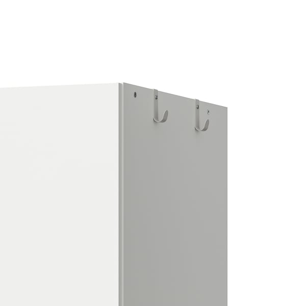 BRUKSVARA Almari pakaian + 2 pintu & 2 laci, putih, 79x57x201 cm