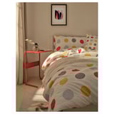 BRUKSVARA Set 3 unit linen katil, pelbagai warna/corak bintik, 150x200 cm