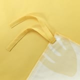 BRUKSVARA Set 4 unit linen tempat tidur, putih/kuning, 200x200 cm
