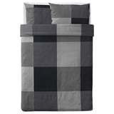 BRUNKRISSLA Sarung duvet dan 2 sarung bantal