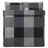 BRUNKRISSLA Sarung duvet dan 2 sarung bantal