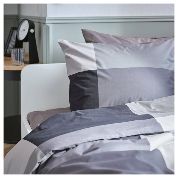 BRUNKRISSLA Sarung duvet dan 2 sarung bantal