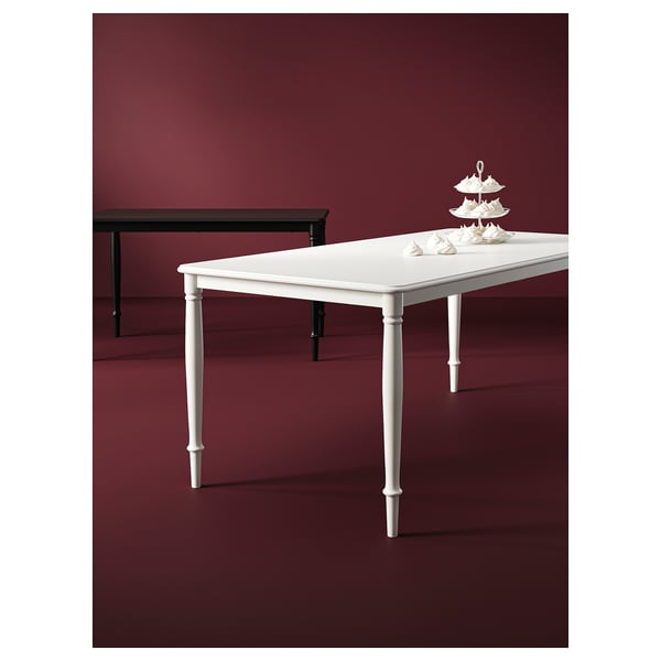 DANDERYD Meja makan, putih, 130x80 cm