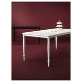 DANDERYD Meja makan, putih, 130x80 cm