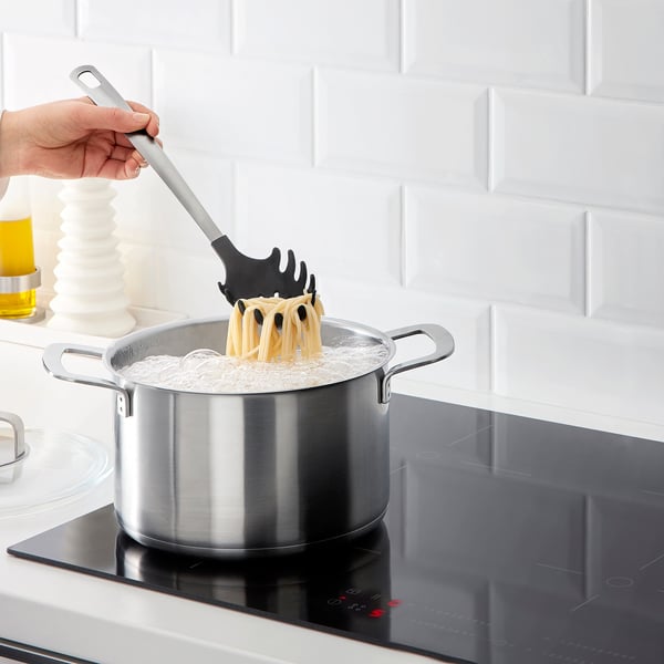 DIREKT Set 3 unit peralatan dapur, hitam/keluli tahan karat
