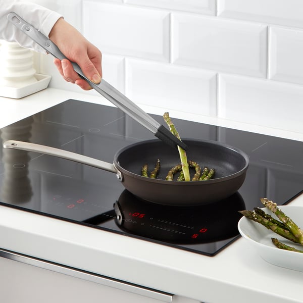 DIREKT Set 3 unit peralatan dapur, hitam/keluli tahan karat