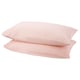 DVALA Sarung bantal, merah jambu lembut, 50x80 cm