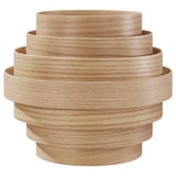 DYKARKLOCKA Terendak lampu pendan, Venir kayu oak berwarna putih, 40 cm