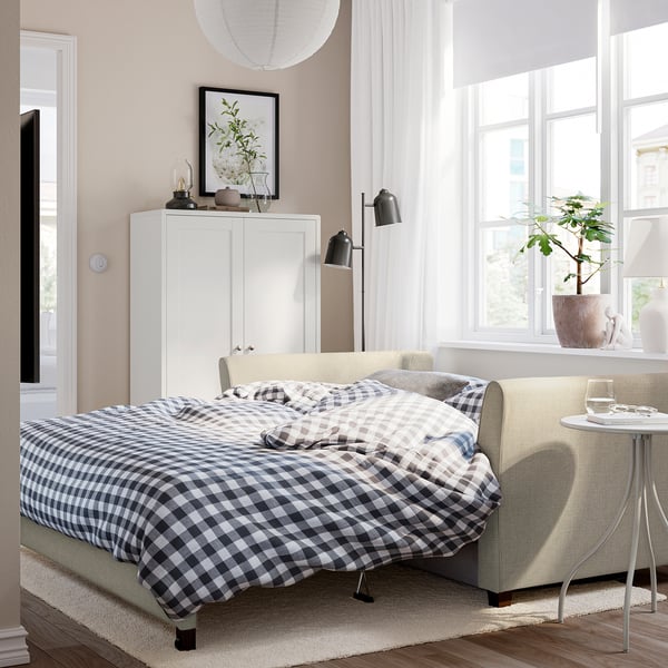 EKHOLMA Sofa katil dua tempat duduk, Kilanda kuning air muda