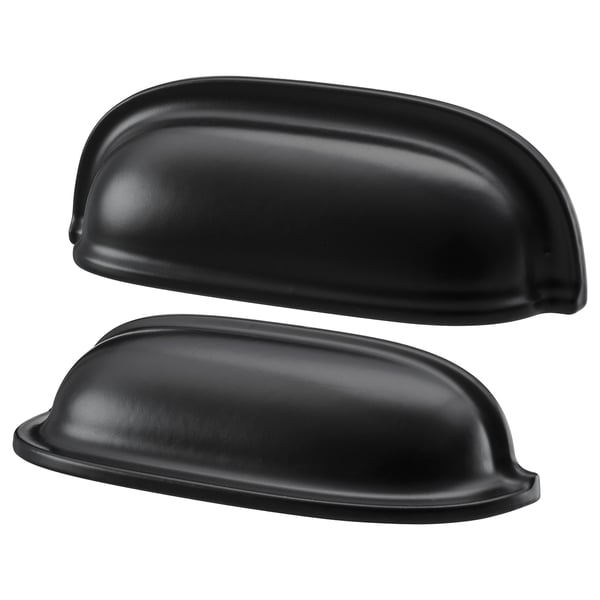 ENERYDA Tangkai cawan, hitam, 89 mm