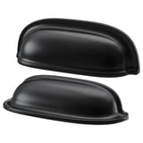 ENERYDA Tangkai cawan, hitam, 89 mm