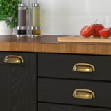 ENERYDA Tangkai cawan, warna loyang, 89 mm