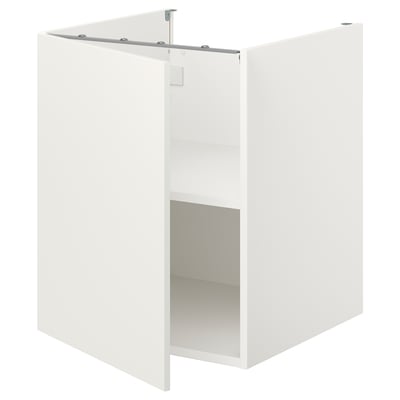 ENHET Kabinet dasar + para-para/pintu, putih, 60x62x75 cm