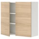 ENHET Kabinet dinding, 2 para-para/pintu, putih/kesan kayu oak, 80x32x75 cm