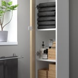 ENHET Kabinet tinggi + 4 para-para/pintu, putih/kesan kayu oak, 30x32x180 cm